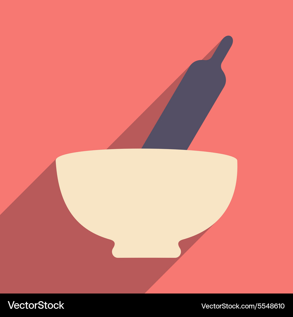 Flat with shadow icon and mobile application Vector Image