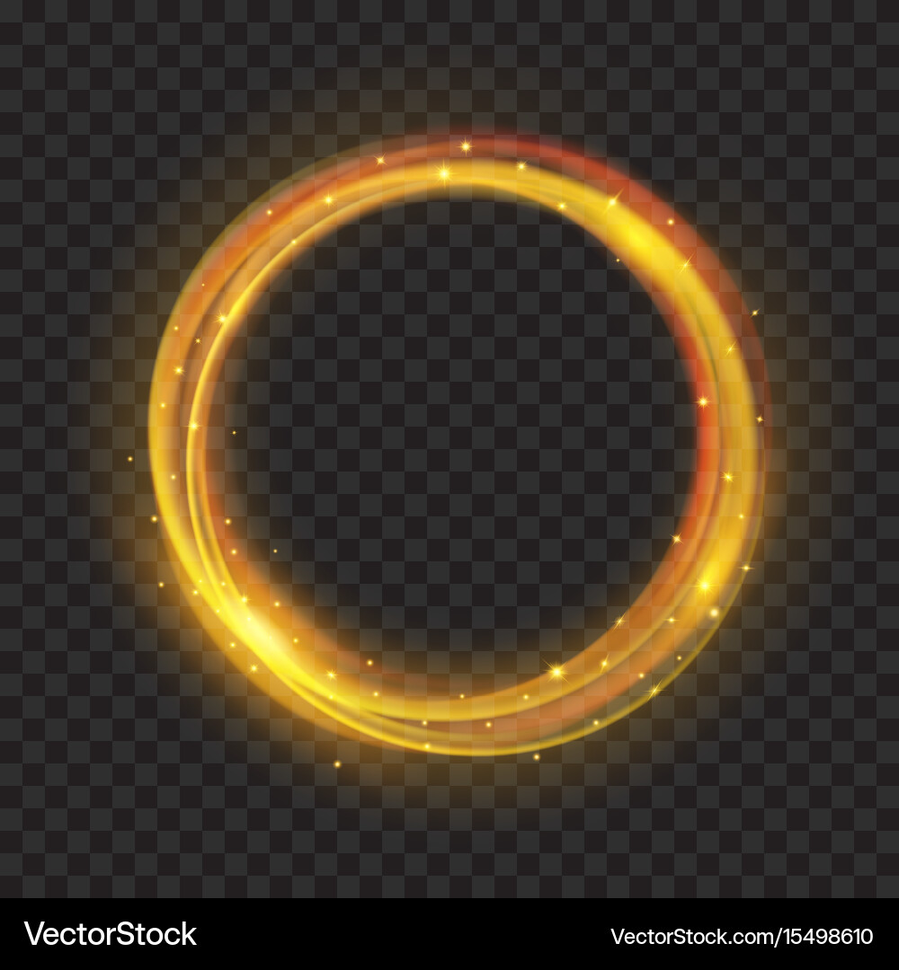 Golden Fire Ring Glow Royalty Free Vector Image
