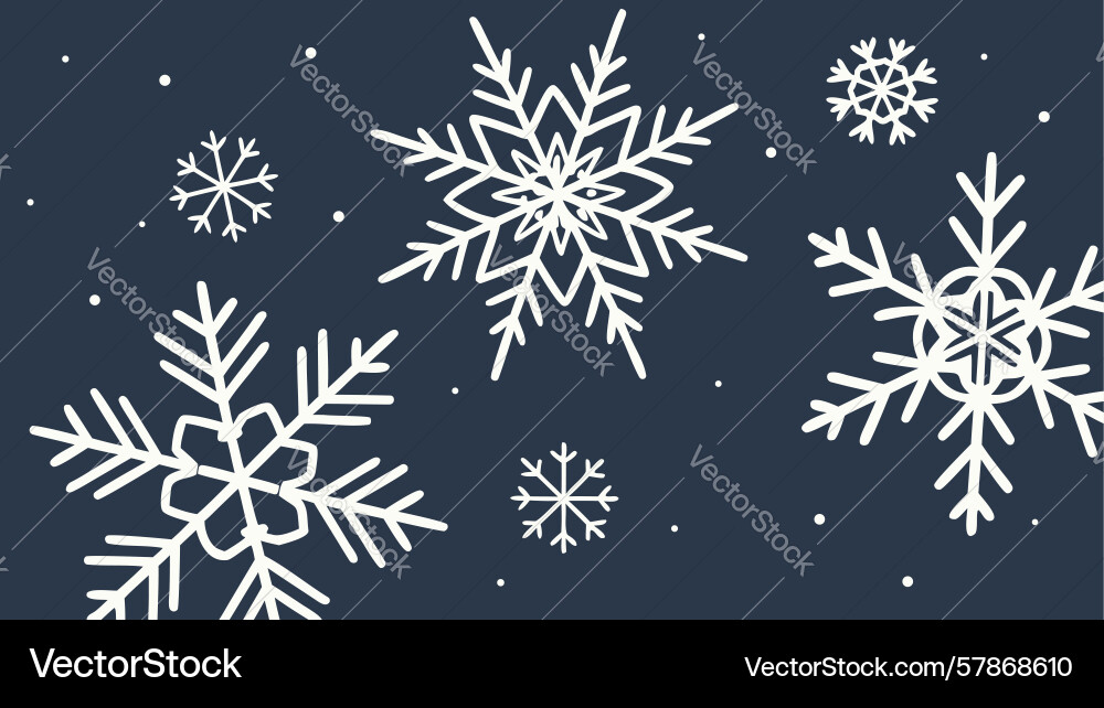 Intricate snowflake dark background design Vector Image