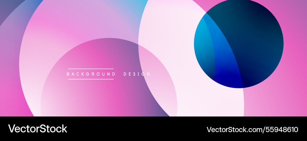 Layered circular shapes in vivid colors form Layered circular shapes in vivid colors form vector image