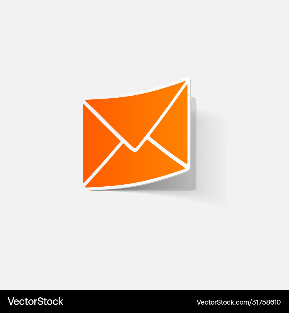Paper sticker collection various envelope Vector Image