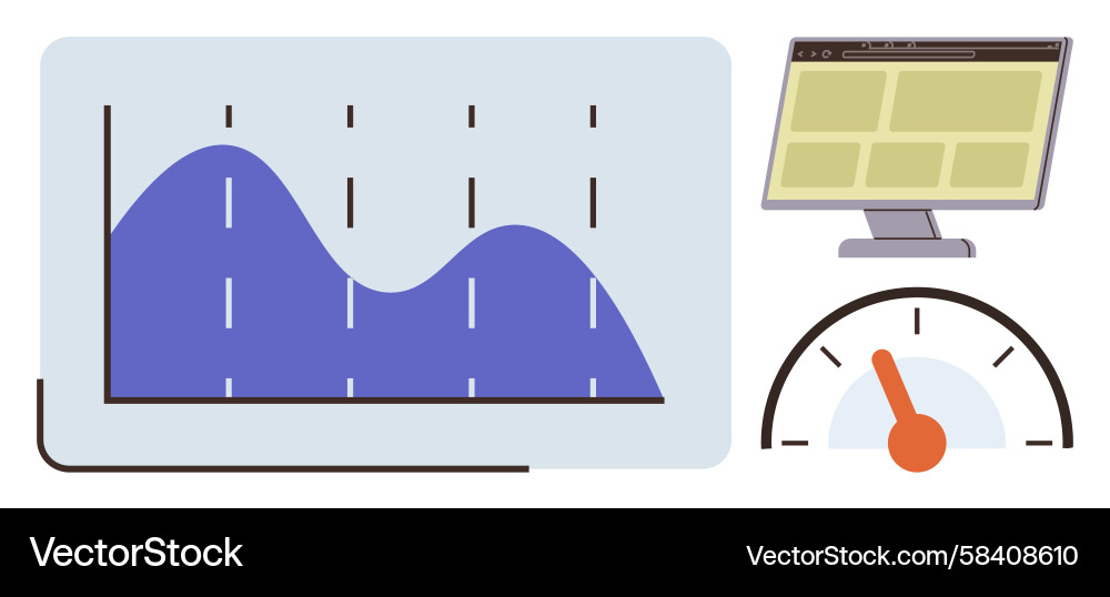Performance Analytics Dashboard Vector Image