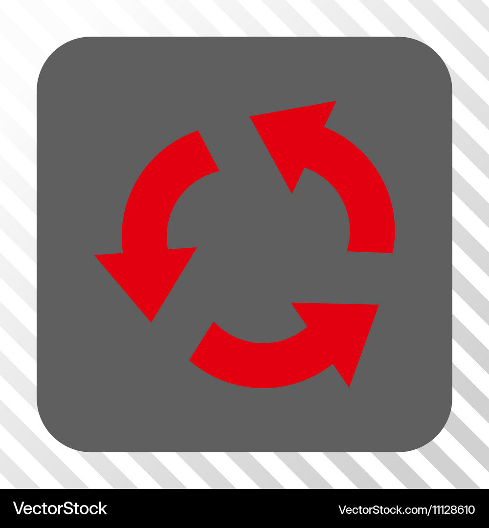 Recycle rounded square button Vector Image