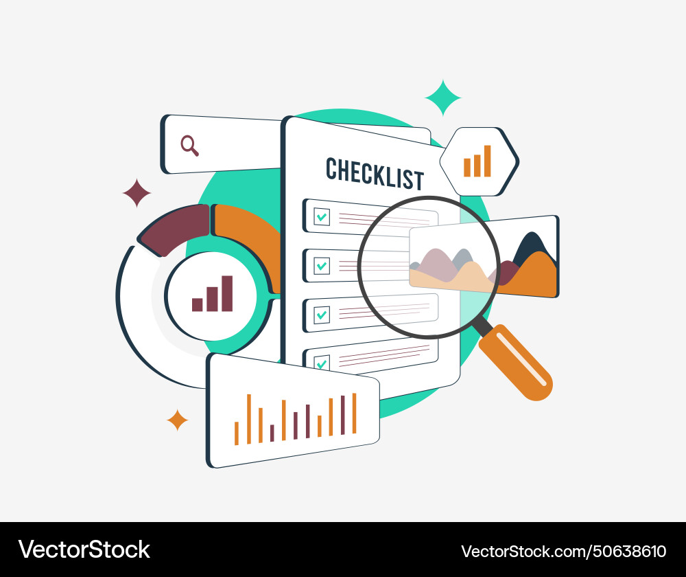 Website seo audit horizontal concept web site vector image