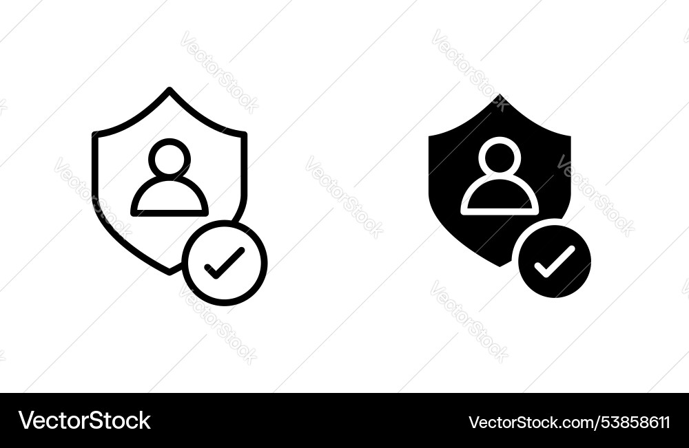 Authentication icon set Vector Image