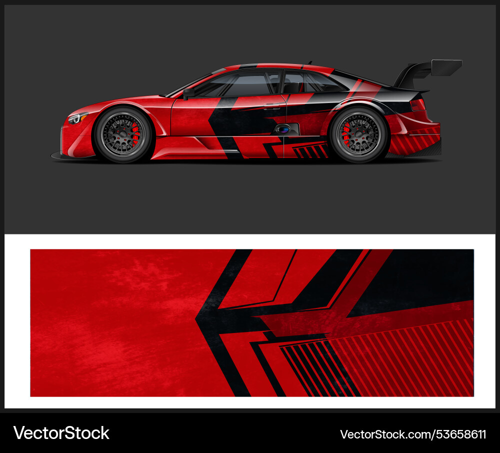 Car Wrap Graphics - Stripe Pattern vector image