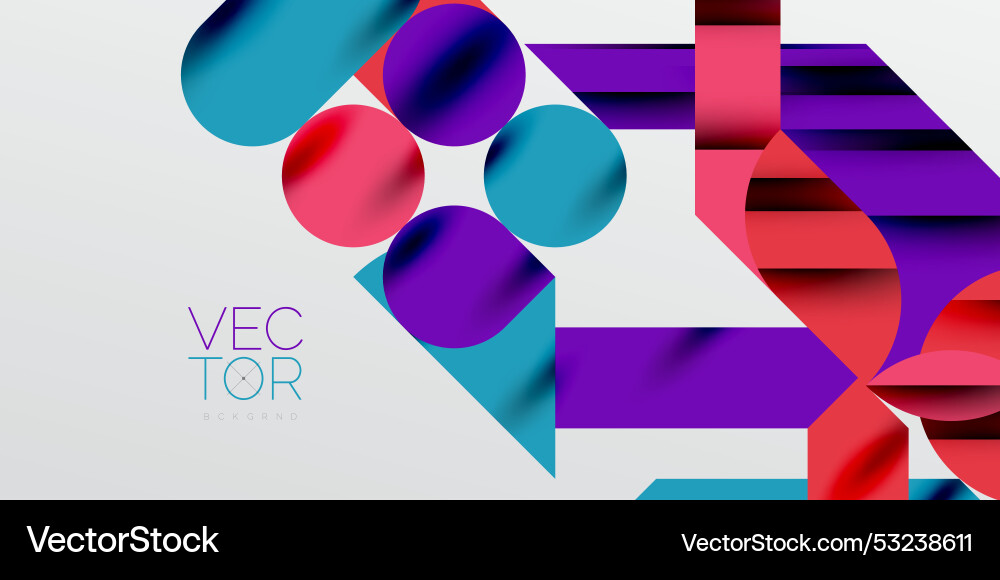 Colorful simple dynamic geometric forms circles Colorful simple dynamic geometric forms circles Vector Image