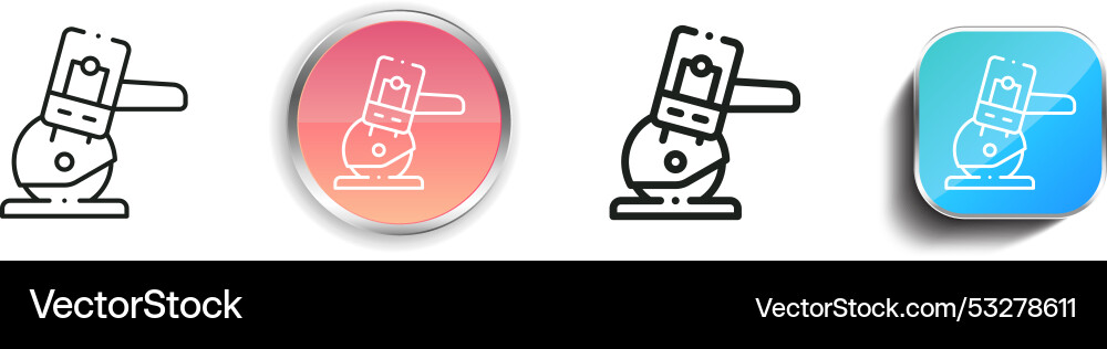 Cutter icon thin linear regular and button style Cutter icon thin linear regular and button style Vector Image
