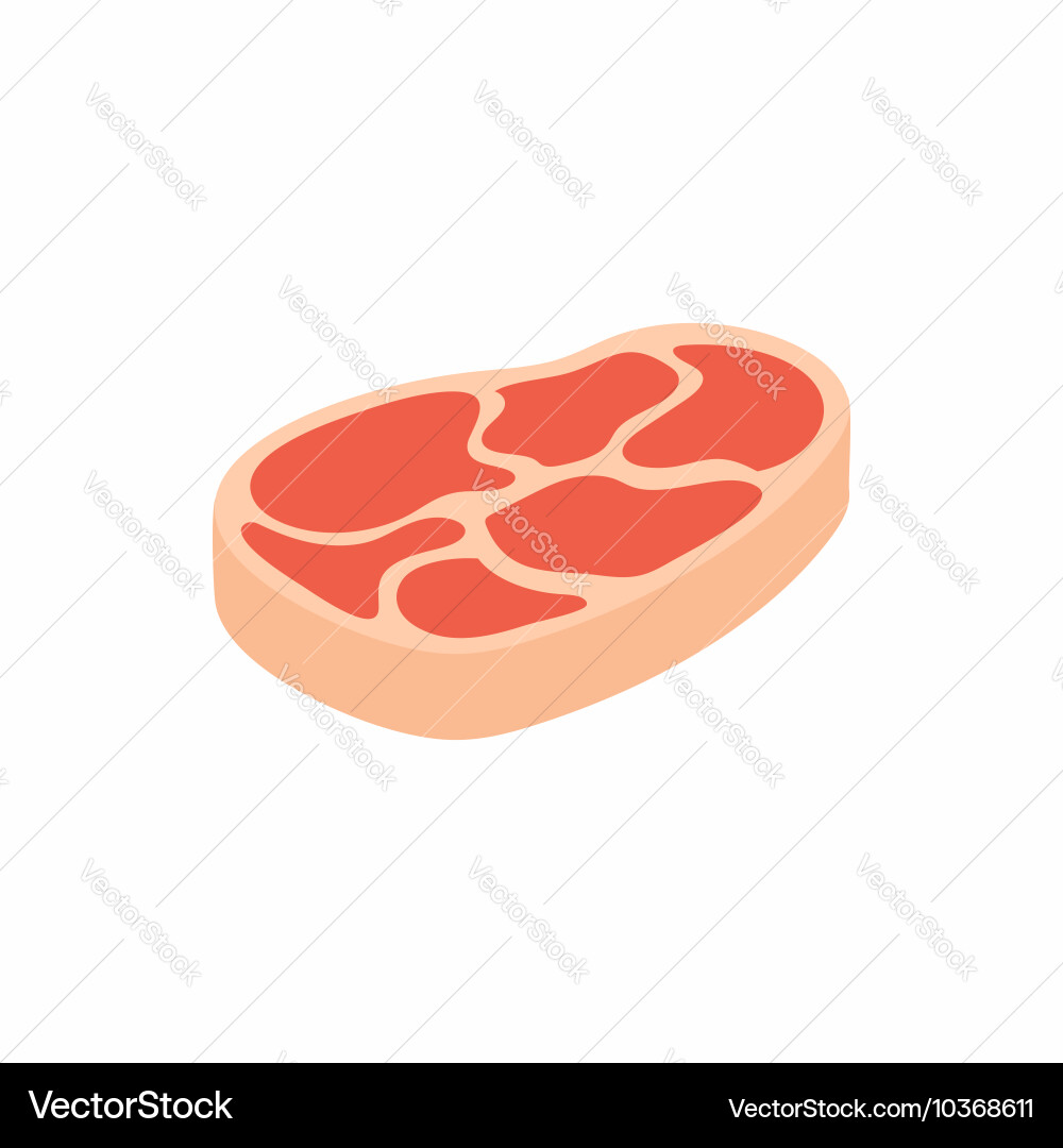 Fresh steak icon isometric 3d style Vector Image