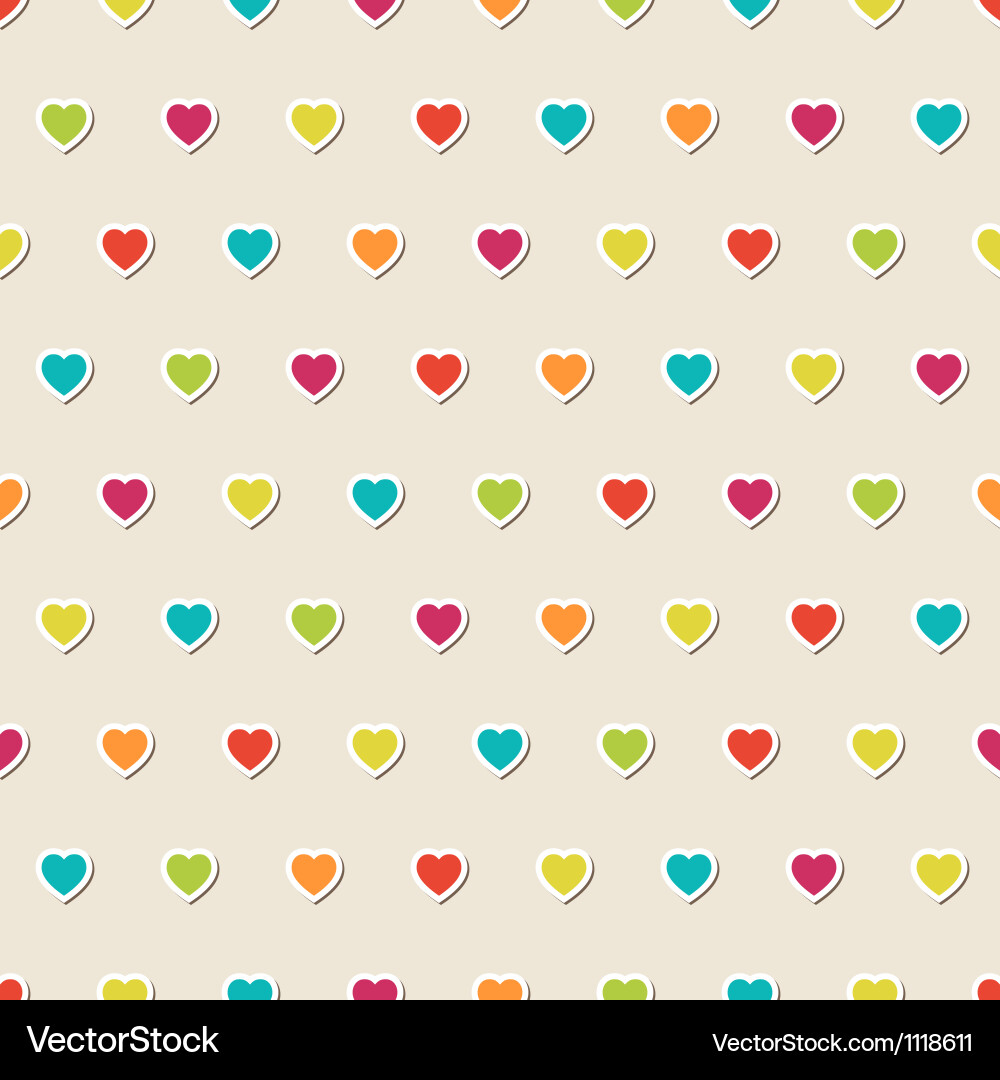 Heart Pattern Seamless Background vector image