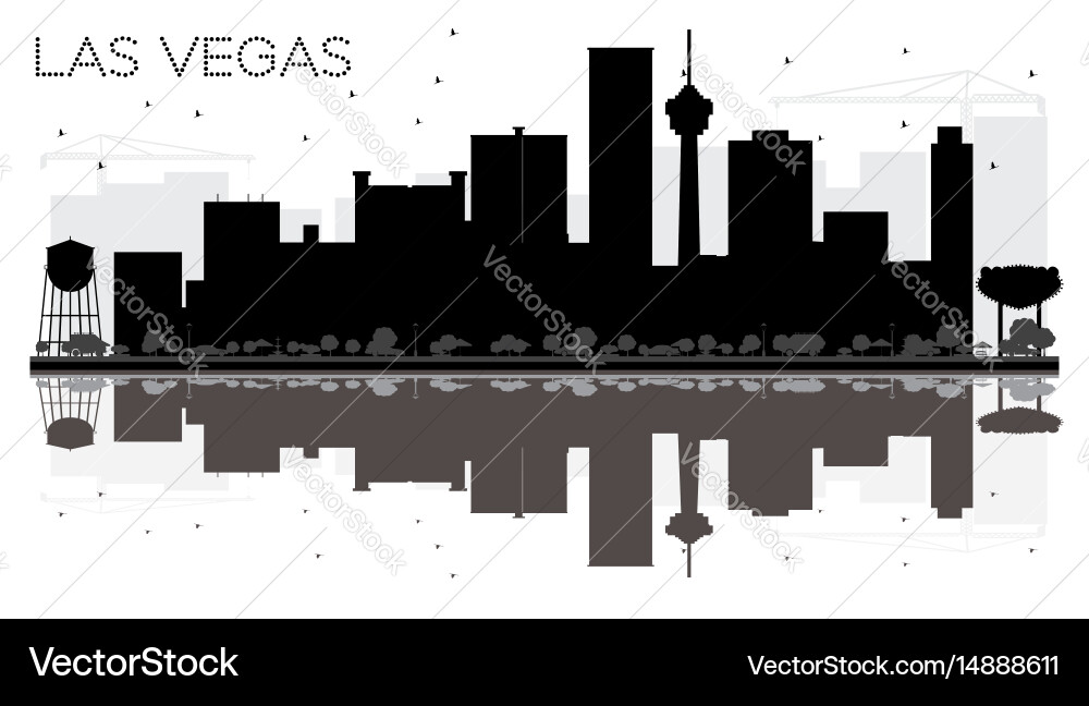 Las Vegas Skyline Silhouette vector image