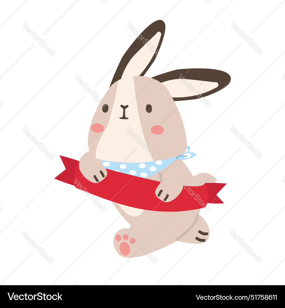Rabbit running to the finish line Rabbit running to the finish line vector image