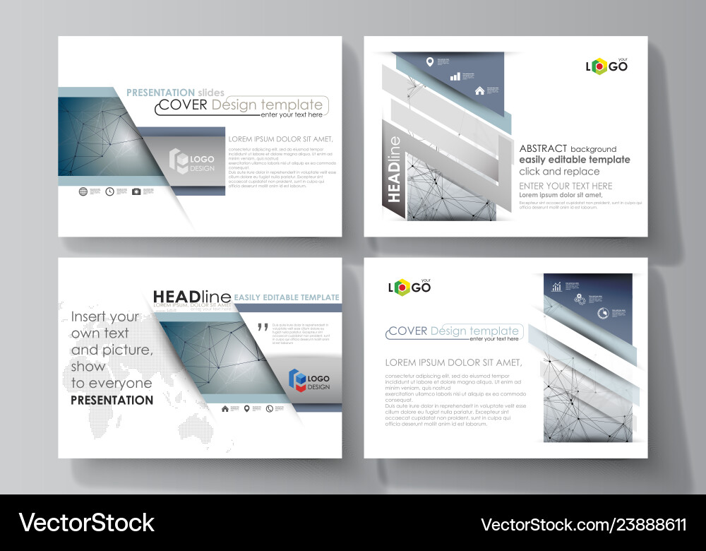 Set of business templates for presentation slides Set of business templates for presentation slides vector image