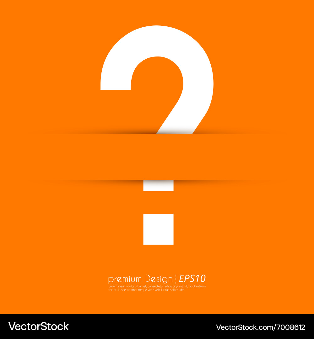 A question mark Vector Image