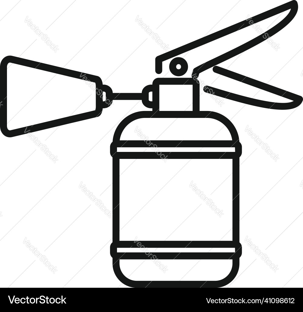 Car spray pot icon outline repair auto vector image