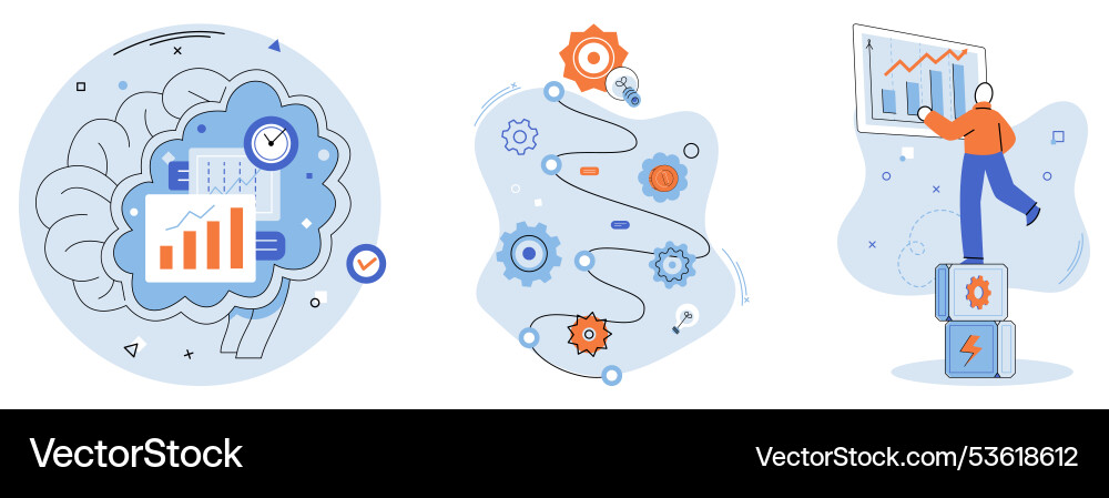 Concept of soft skills development Concept of soft skills development vector image