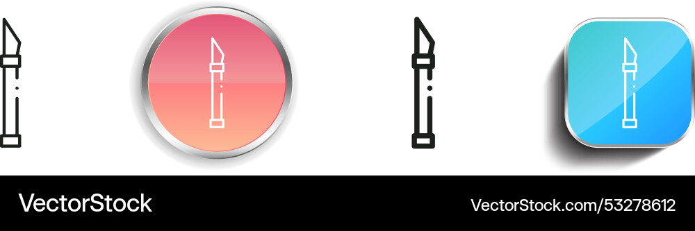 Cutter icon thin linear regular and button style Cutter icon thin linear regular and button style Vector Image