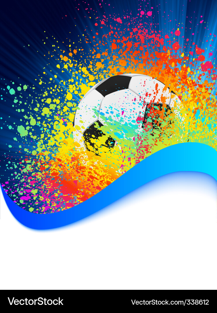 Dynamic Soccer Splash Background vector image