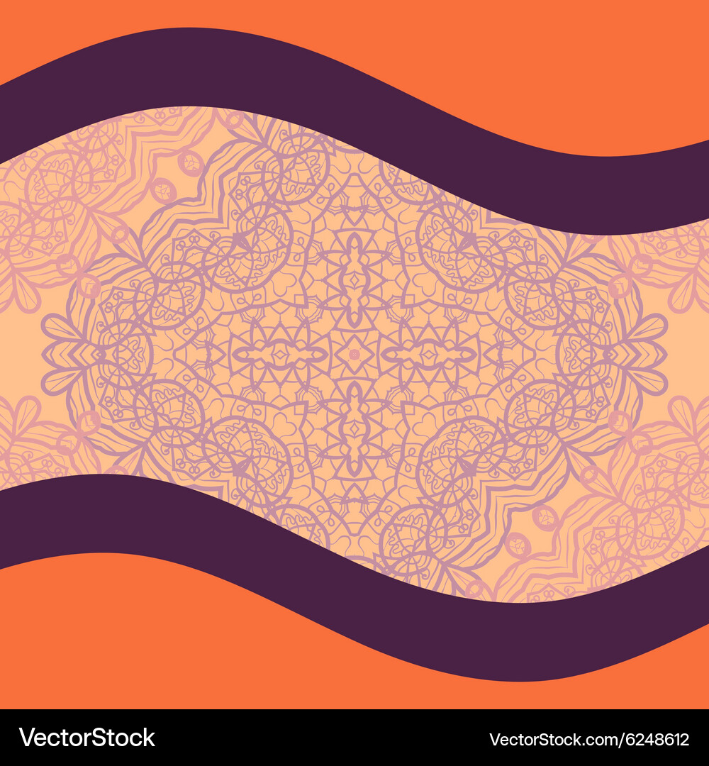 Frame for text with two bended lines Vector Image