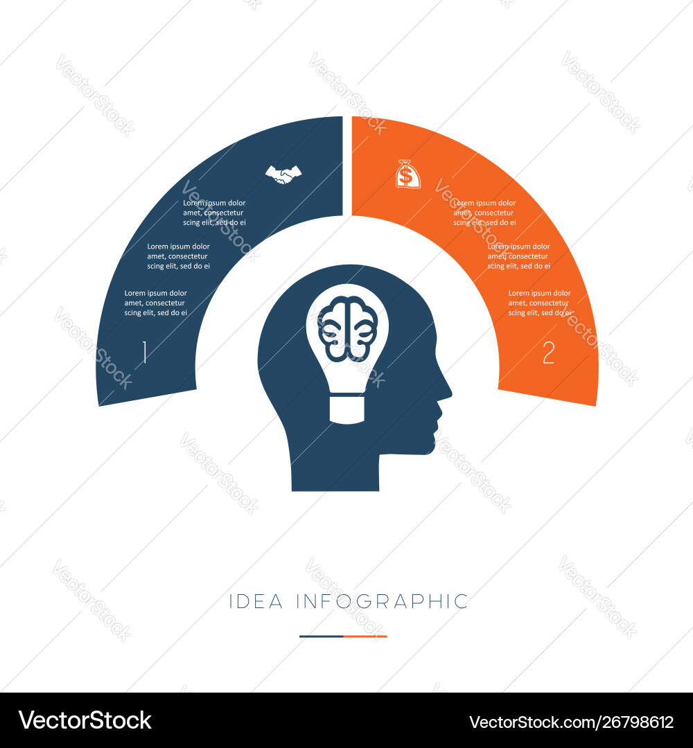 Head lightbulb Gehirn konzeptionelle Idee infographic Head lightbulb Gehirn konzeptionelle Idee infographic vektorbild
