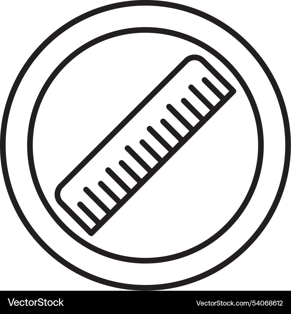 Ruler line icon design vector image