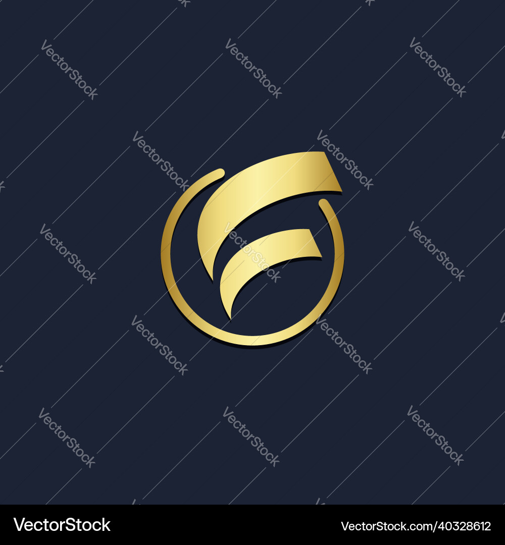 Runde Kurve abstrakt gold logo Runde Kurve abstrakt gold logo vektorbild