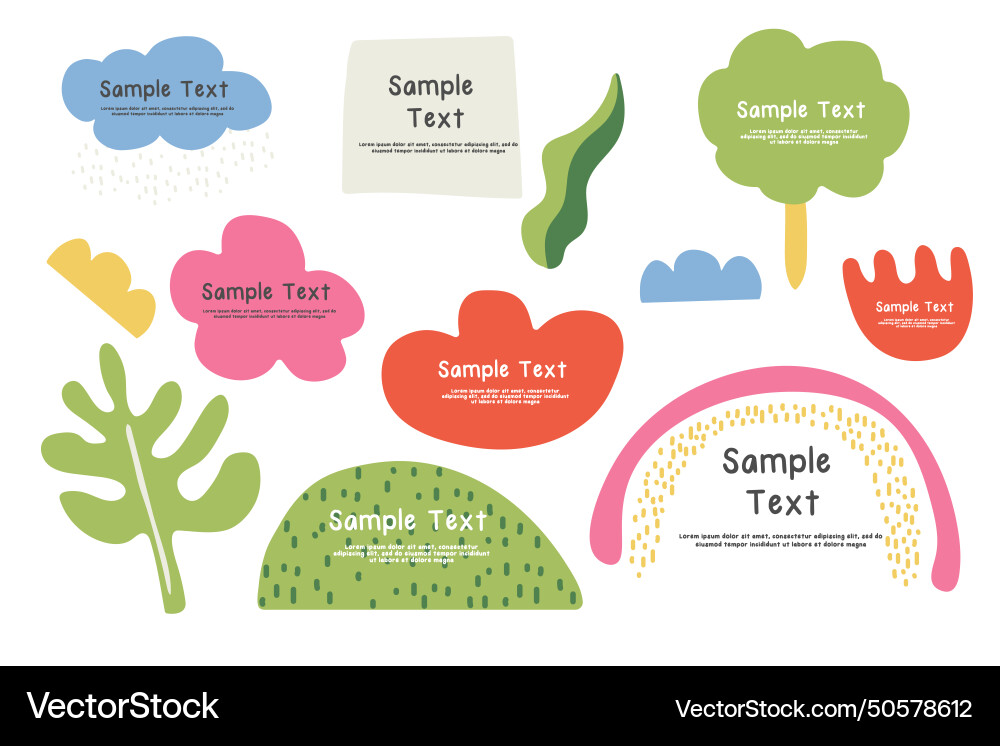 Spring title design frame children naive objects Spring title design frame children naive objects Vector Image