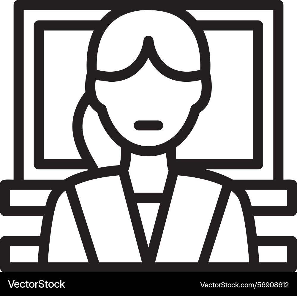 User linear style icon design Vector Image