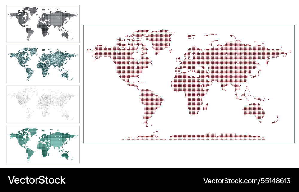 Abstract dotted world map design showcasing Vector Image