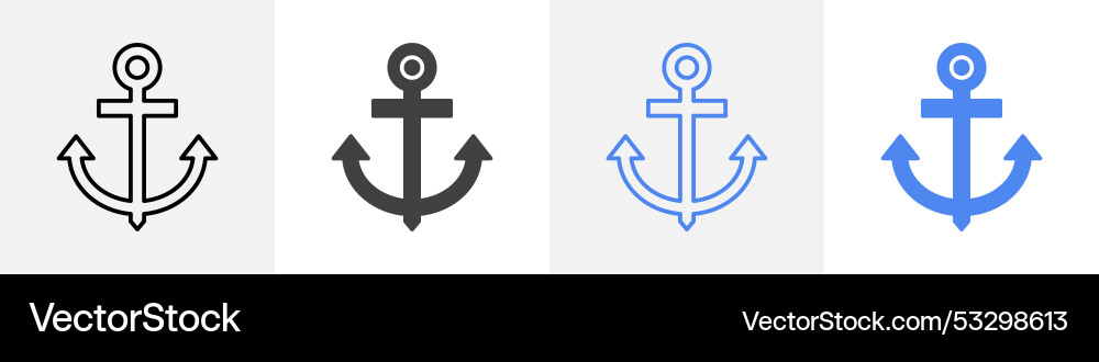 Anchor Icon set verwenden für web ui oder app Anchor Icon set verwenden für web ui oder app vektorbild