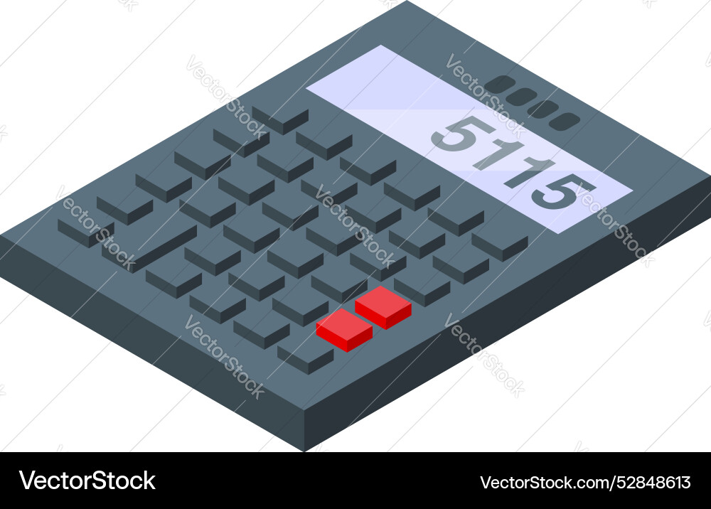 Electronic calculator displaying number 5115 Electronic calculator displaying number 5115 vector image