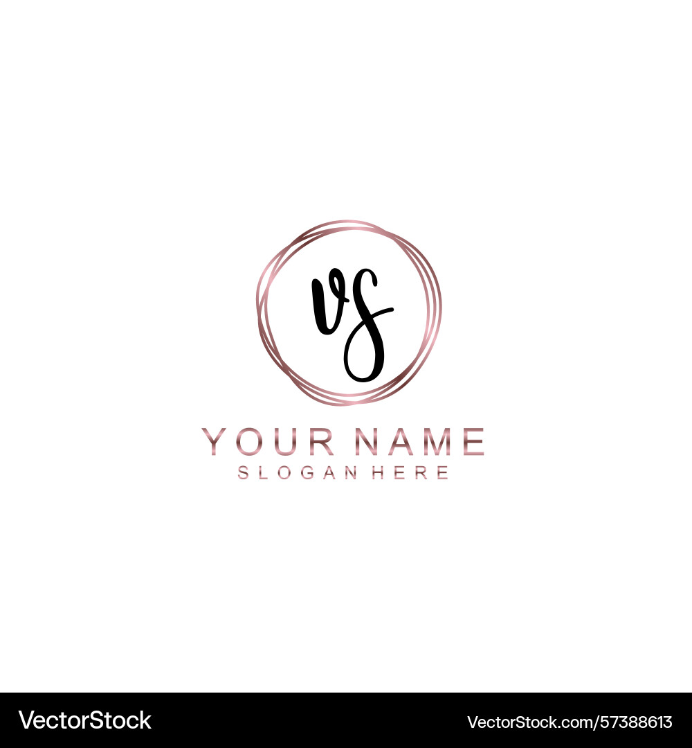 Elegant vs initial logo designs with artistic Elegant vs initial logo designs with artistic Vector Image