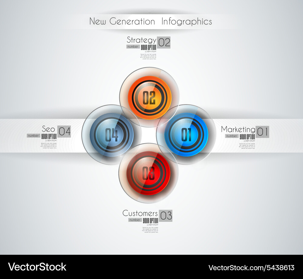 Infographics modern template to classify data vector image