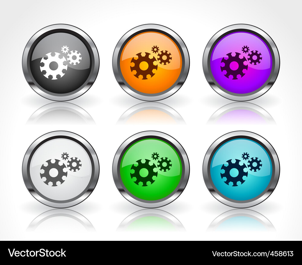 Modern Button Set Vector Image