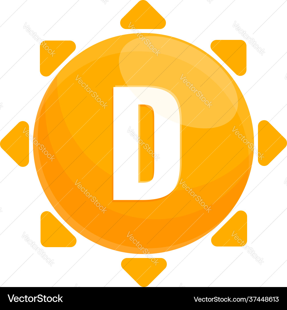 Natürliche Vitamin d I Icon Cartoon Stil Natürliche Vitamin d I Icon Cartoon Stil vektorbild