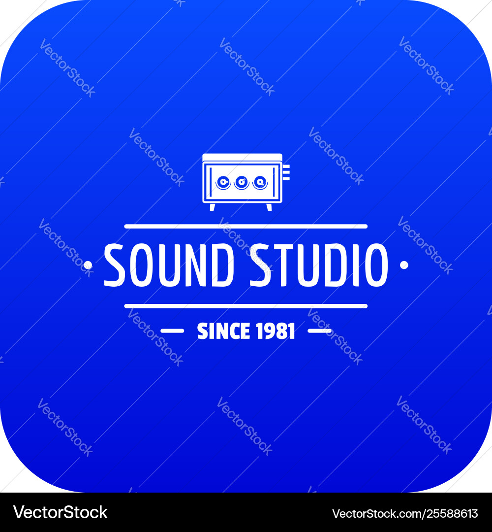 Speaker sound studio icon blue Speaker sound studio icon blue vector image