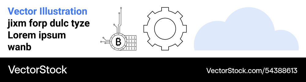 Technological elements and cloud concept Technological elements and cloud concept vector image