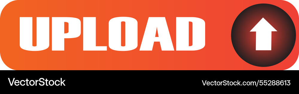 Upload button file organ vector image
