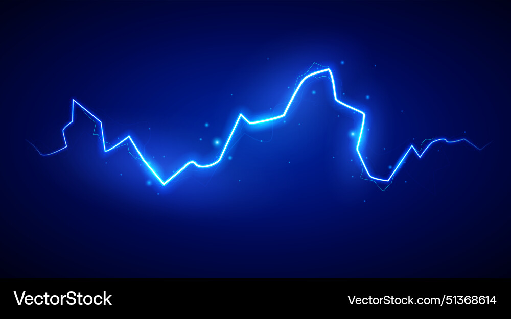 Blue single high energy lightning Blue single high energy lightning vector image