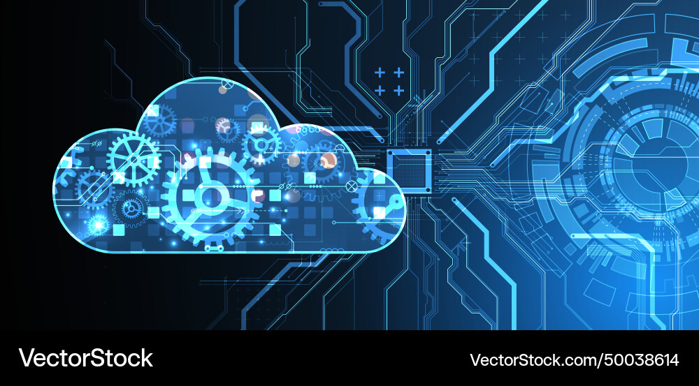 Cloud computing conceptabstract connection Cloud computing conceptabstract connection vector image