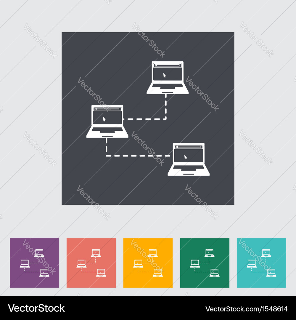 Computer Network Icon Vector Image