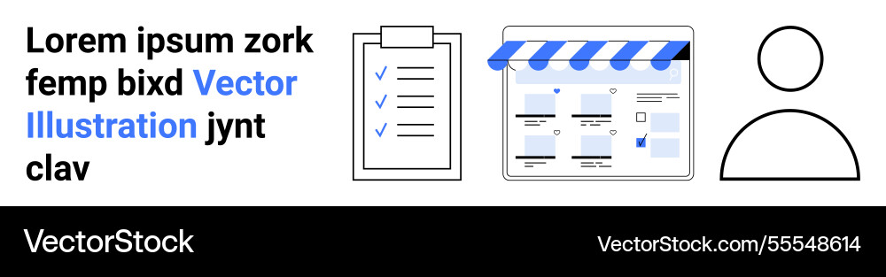 Digital content creation - task list web layout vector image