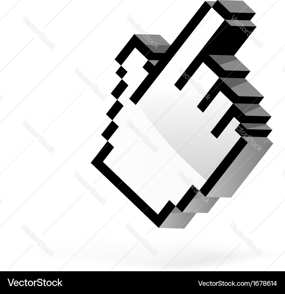 Hand Arrow Pointer Cursor Vector Image