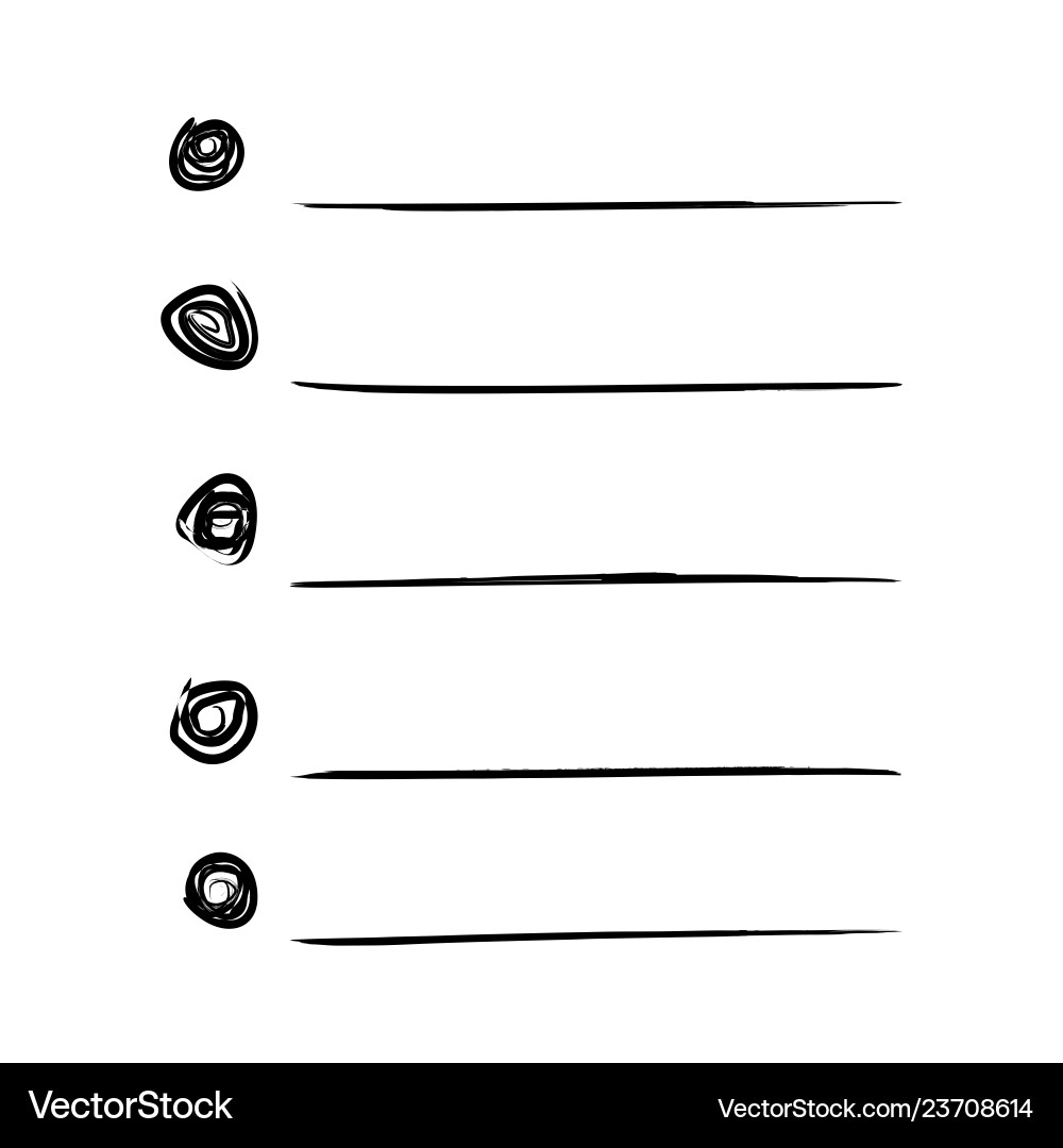 Hand Drawn To-Do List Check Mark Vector Image