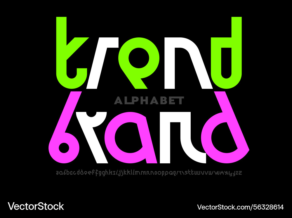 Modern style font alphabet letters and numbers ve vector image