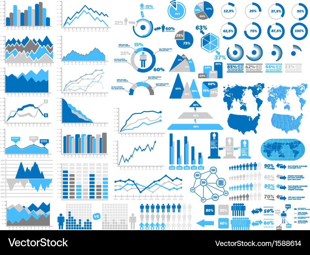 Modern Web Elements & Data Infographic vector image