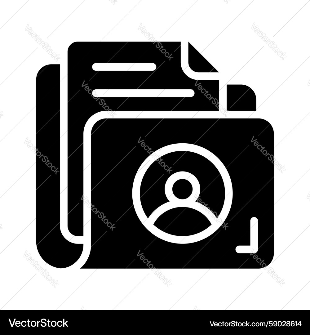 Secure Record Folder Icon Vector Image
