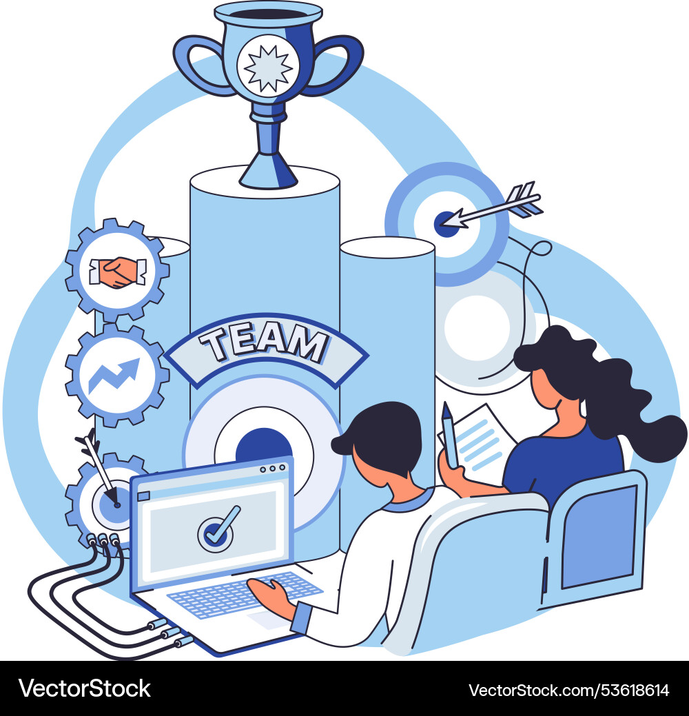 Unity and support between colleagues agreement Unity and support between colleagues agreement vector image