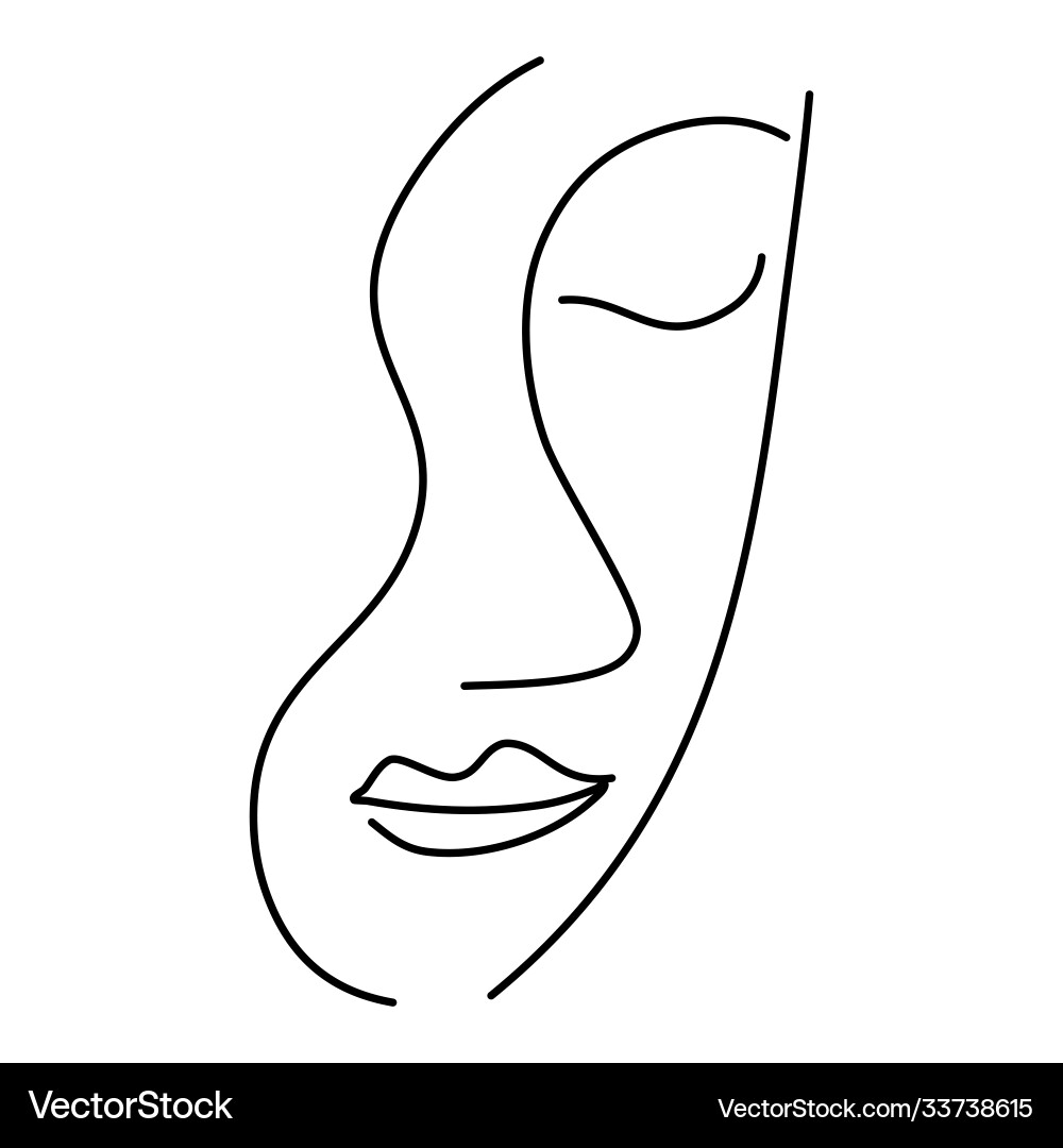 Abstract minimalistic continuous line drawing Abstract minimalistic continuous line drawing Vector Image