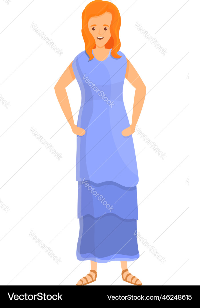 Ancient greece woman icon cartoon culture Ancient greece woman icon cartoon culture vector image